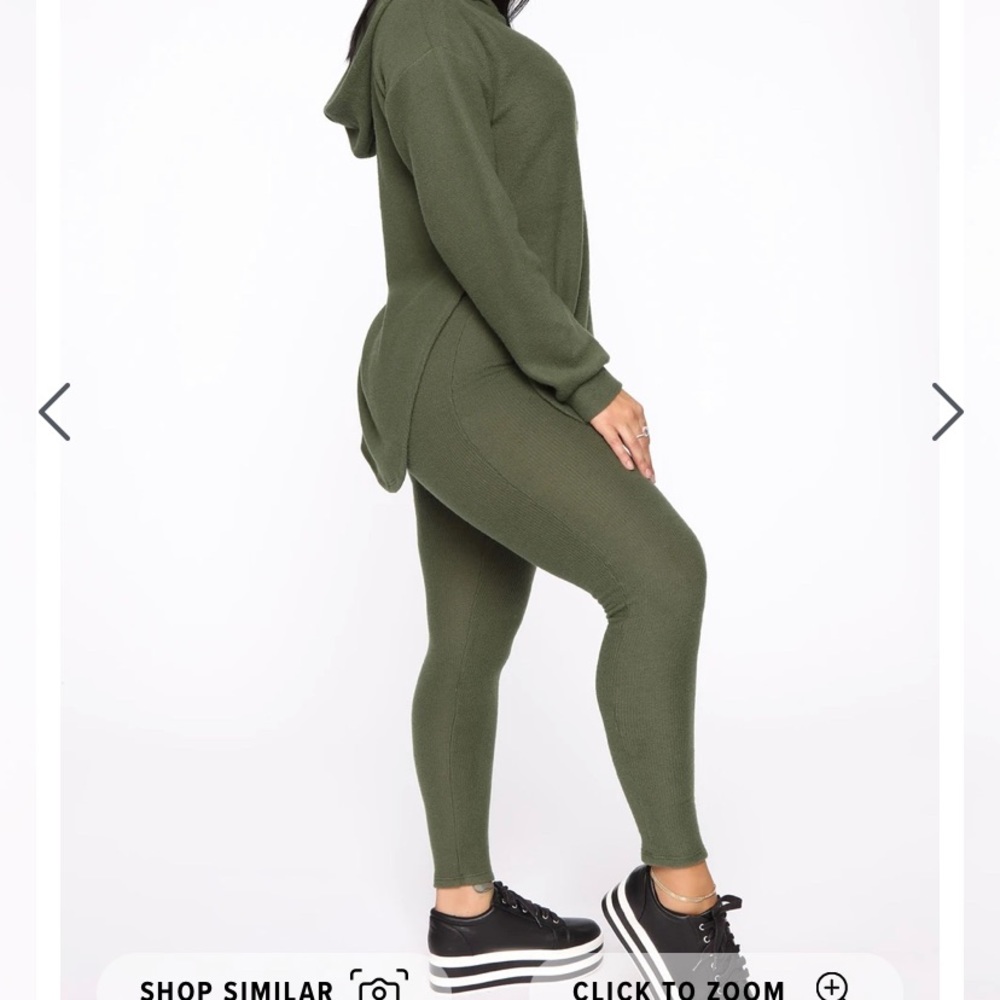 Olive green Fashion nova 2 piece set